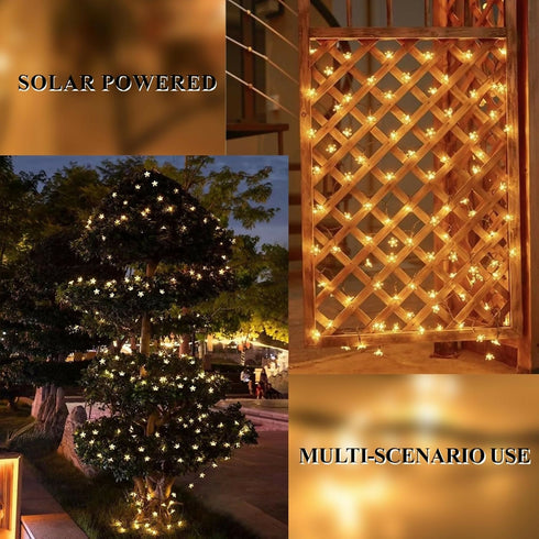 50 LED Solar Powered Cherry Blossom Lights Outdoor (Warm White)